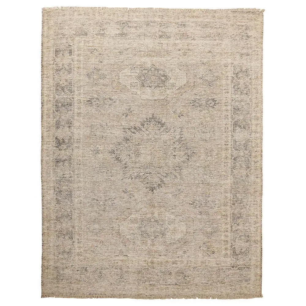 Lily Geometric Patterned Rug - Brown, Wool
