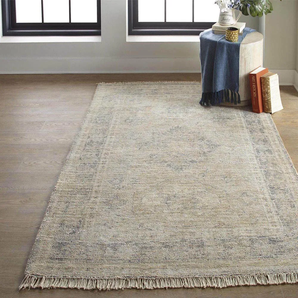 Lily Geometric Patterned Rug - Brown, Wool