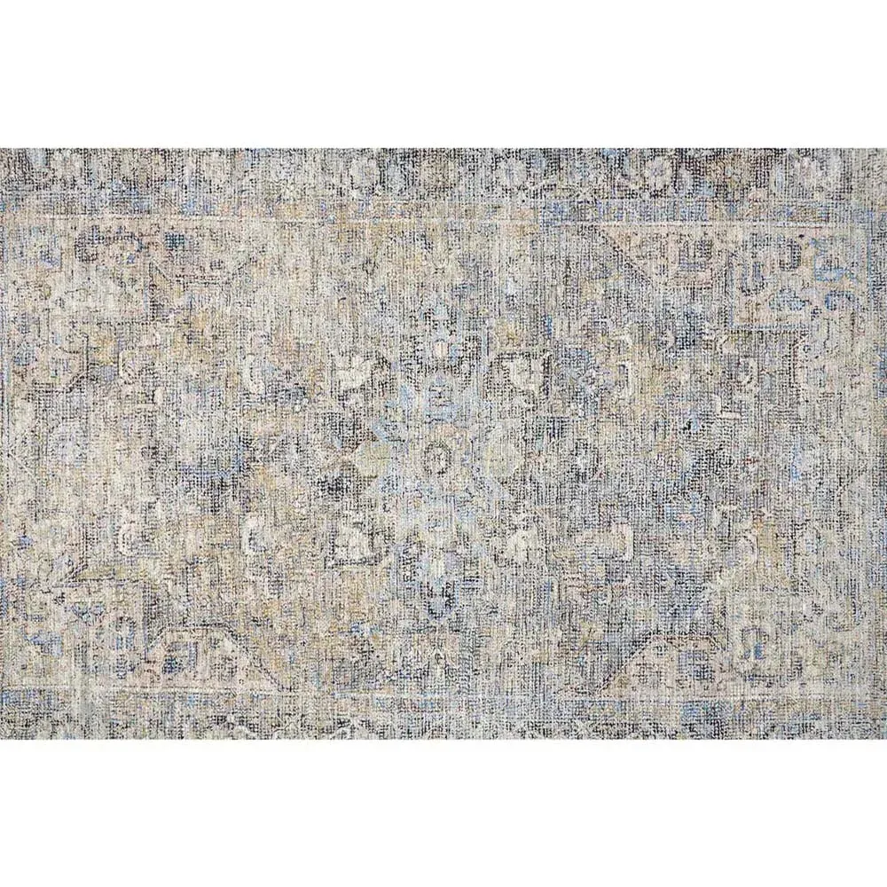 Lily Global Bazaar Floral Patterned Rug - Grey, Wool