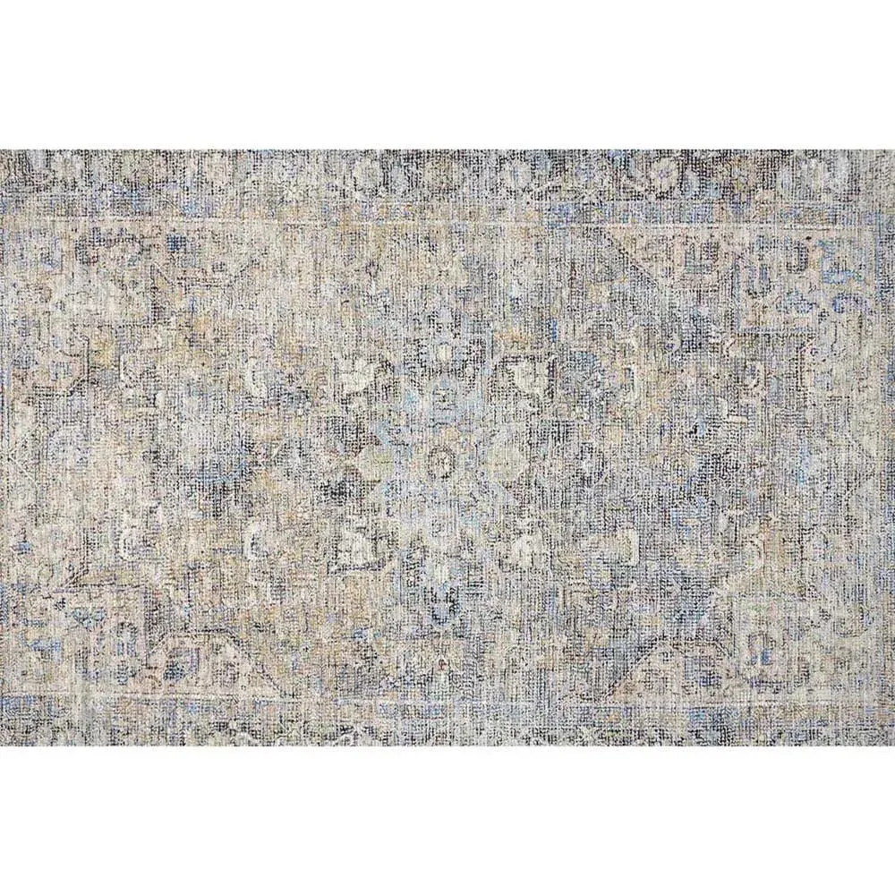 Lily Global Bazaar Floral Patterned Rug - Grey, Wool