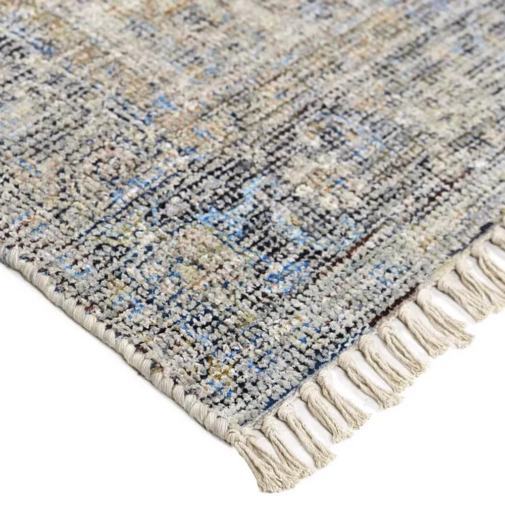 Lily Global Bazaar Floral Patterned Rug - Grey, Wool