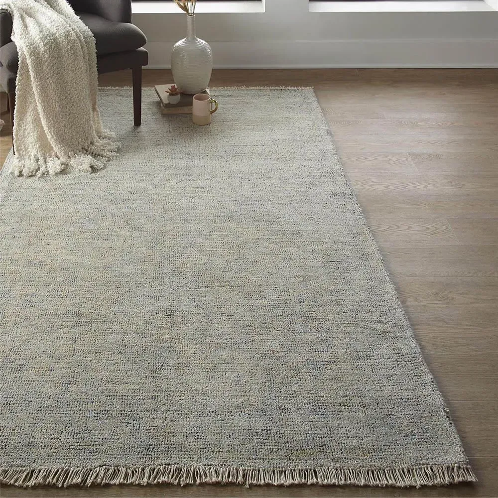 Lily Global Bazaar Floral Patterned Rug - Grey, Wool