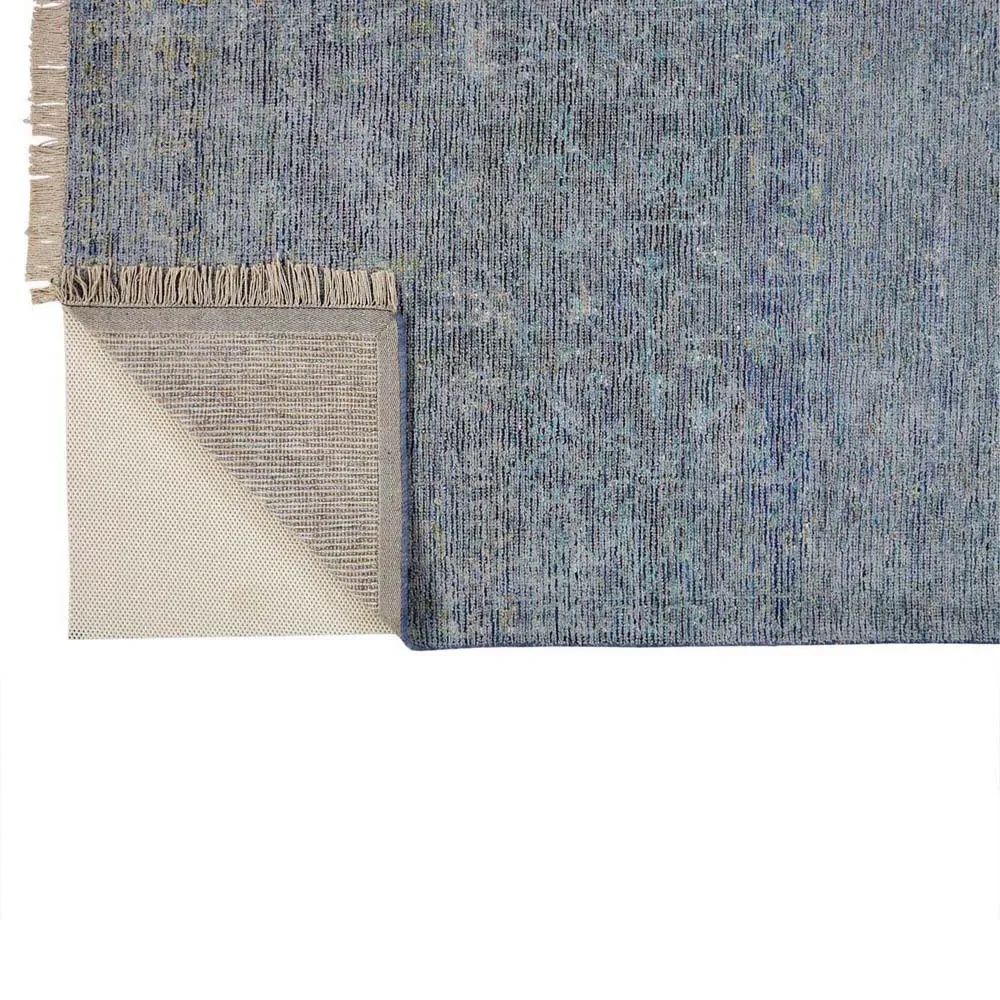 Lily Global Bazaar Patterned Rug - Blue, Wool