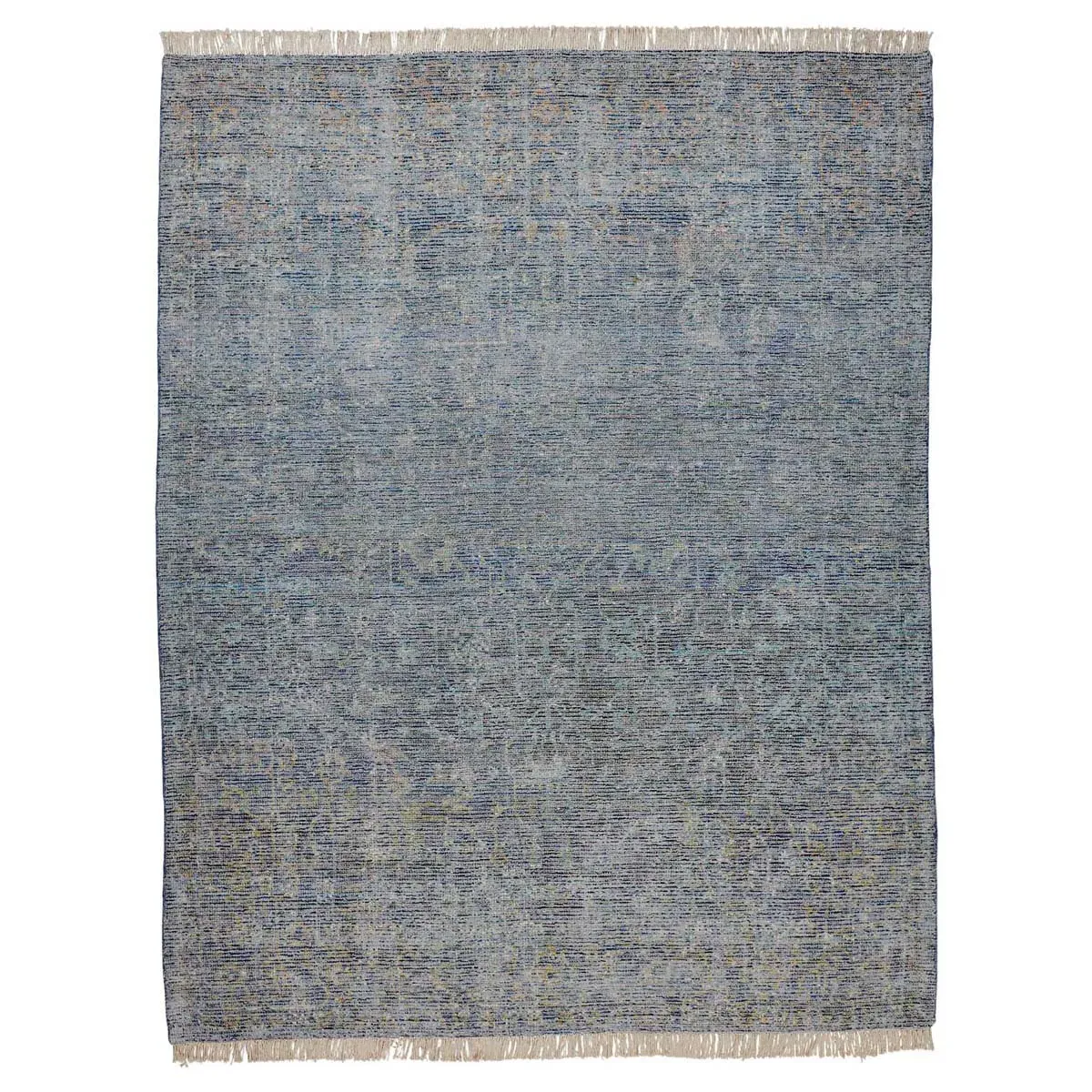 Lily Global Bazaar Patterned Rug - Blue, Wool