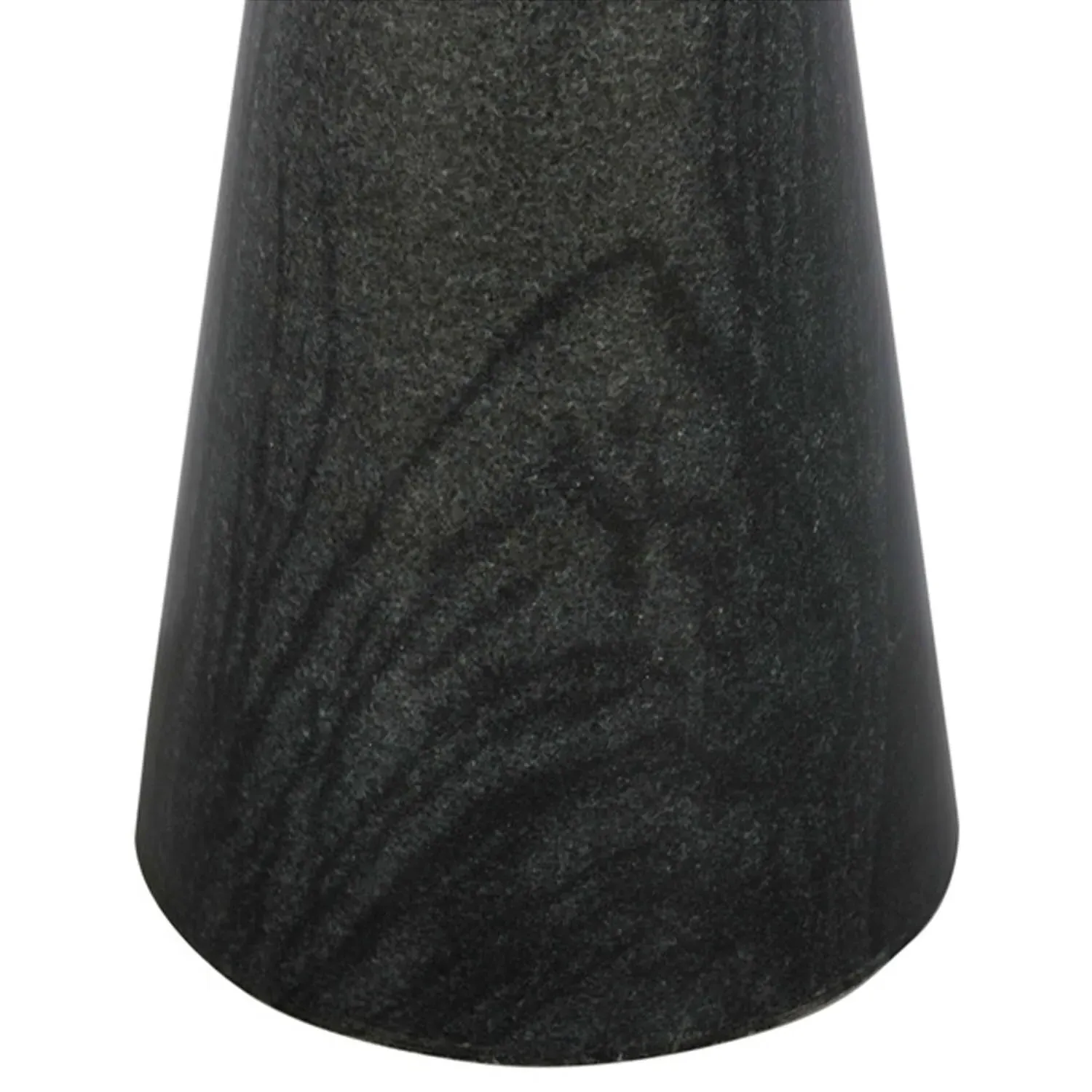 Lily Round Pedestal Drink Table - Black, Marble