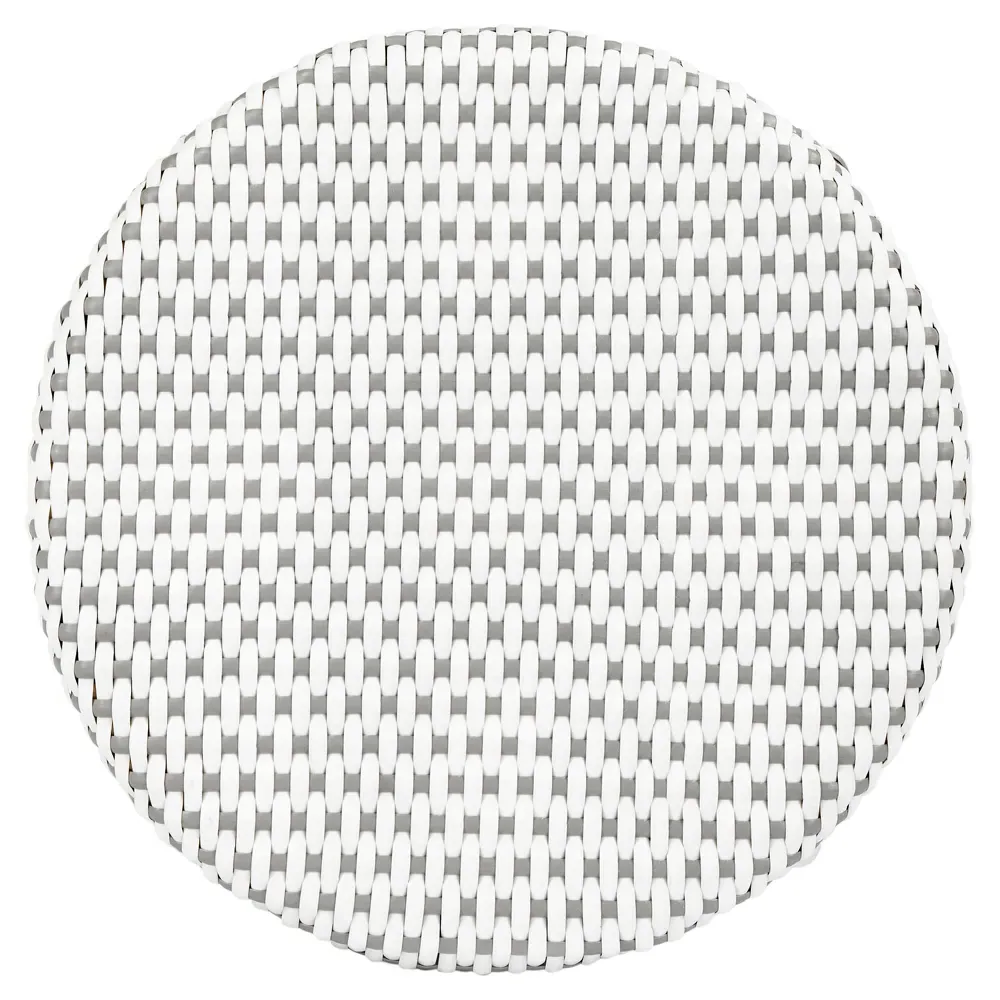 Lily Woven Rattan Bar Stool - Grey, Brown