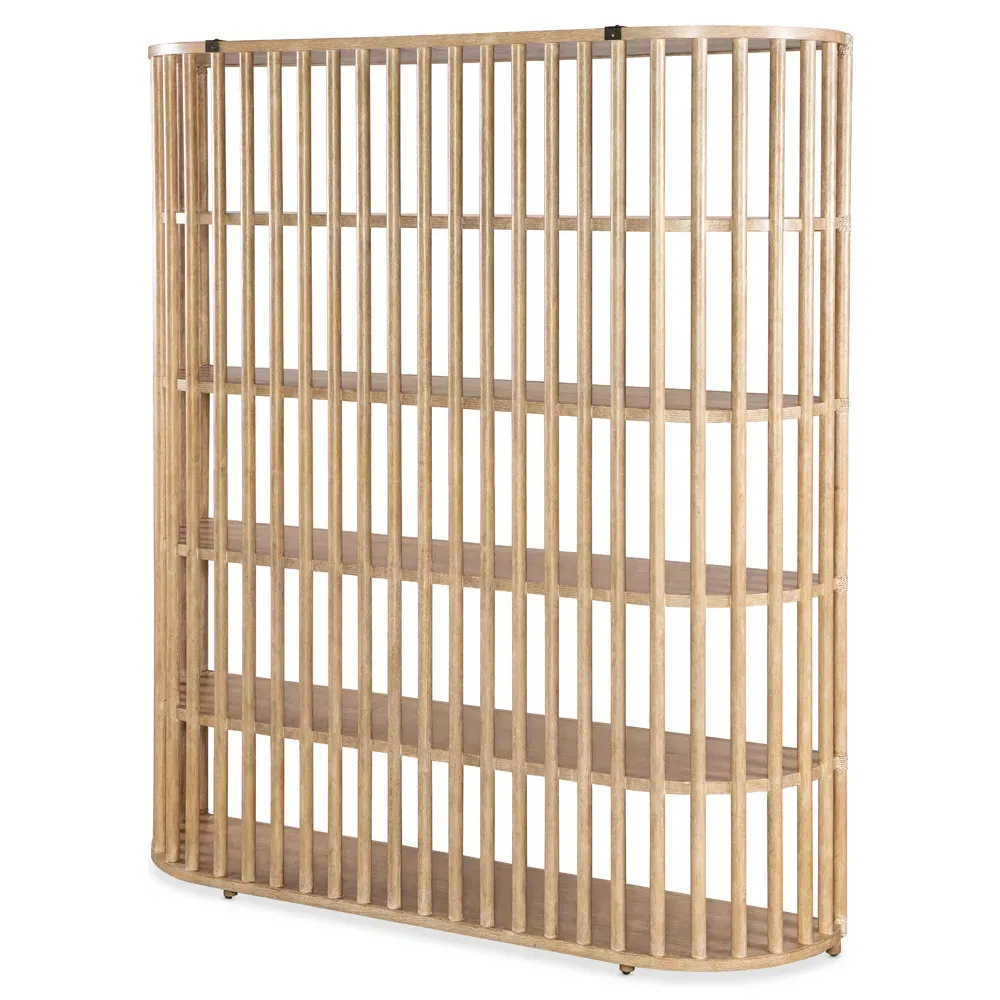 Lincoln Curved Bookcase - Brown, Oak