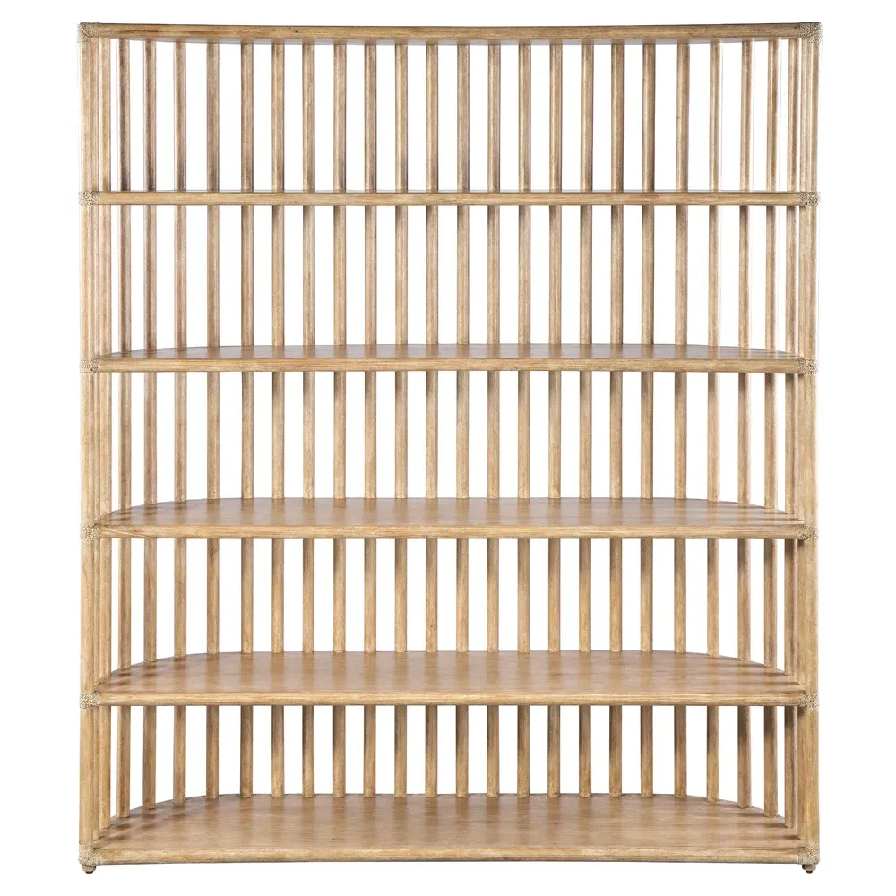 Lincoln Curved Bookcase - Brown, Oak