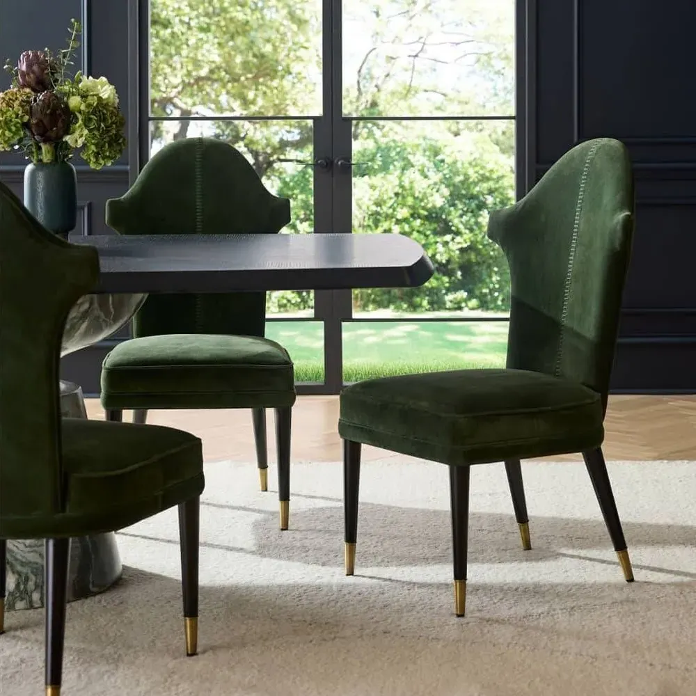 Lincoln Dining Chair - Green, Beech Wood