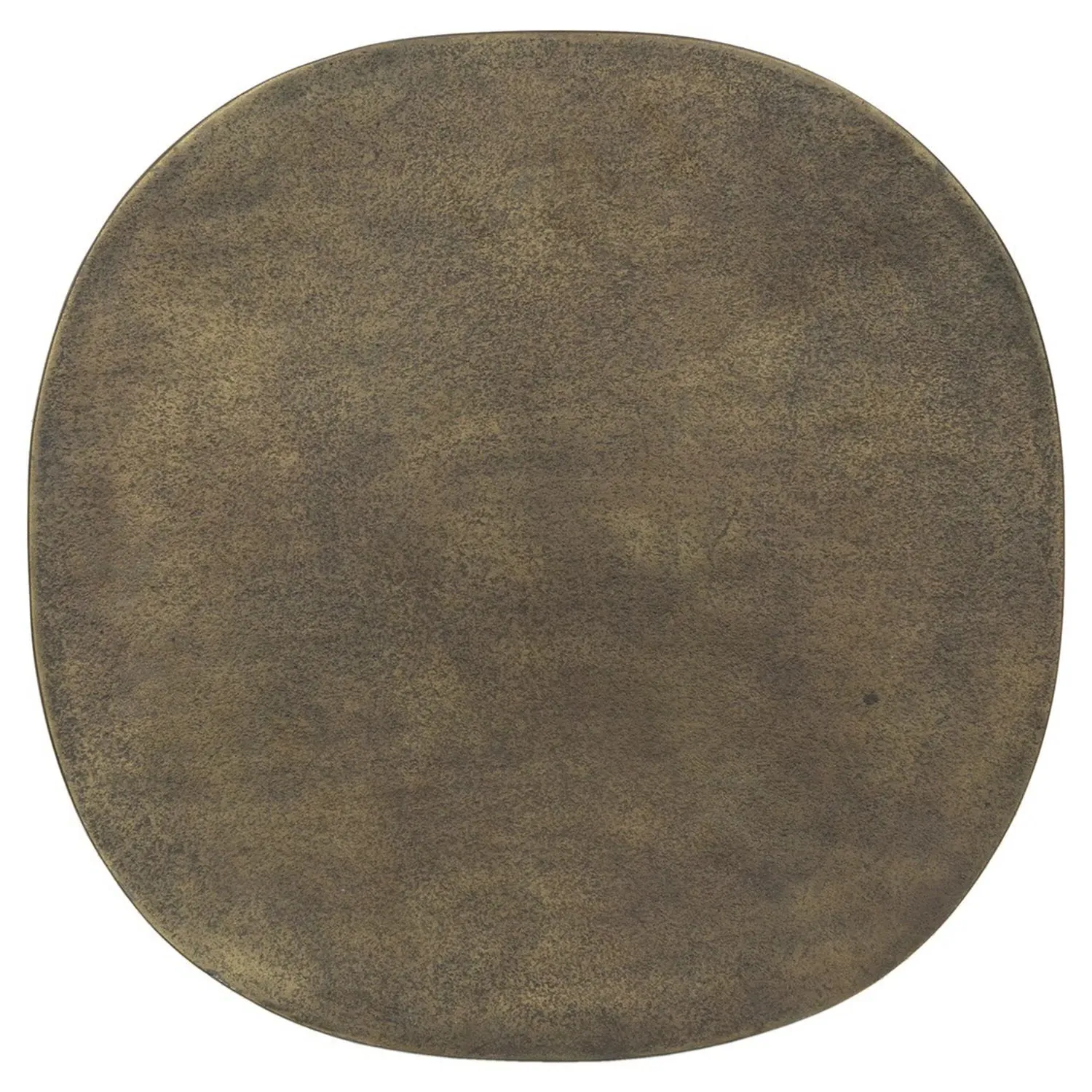 Lincoln Round End Table - Aged Brass, Aluminum