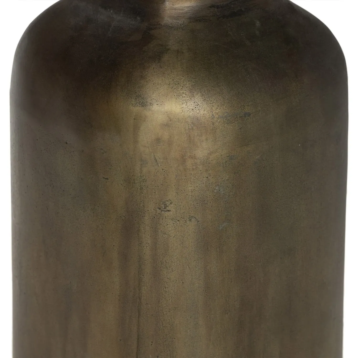 Lincoln Round End Table - Aged Brass, Aluminum