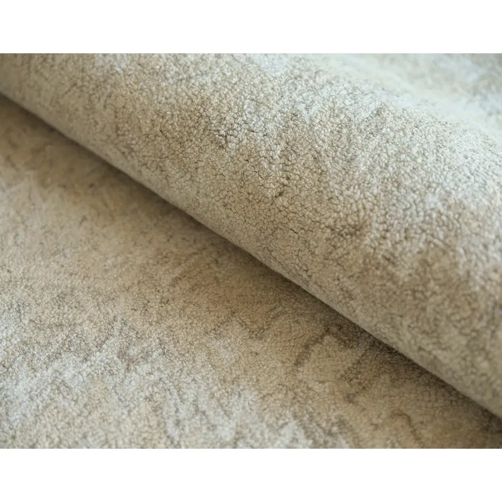 Linden Diamond Patterned Rug Sample - Beige, Wool