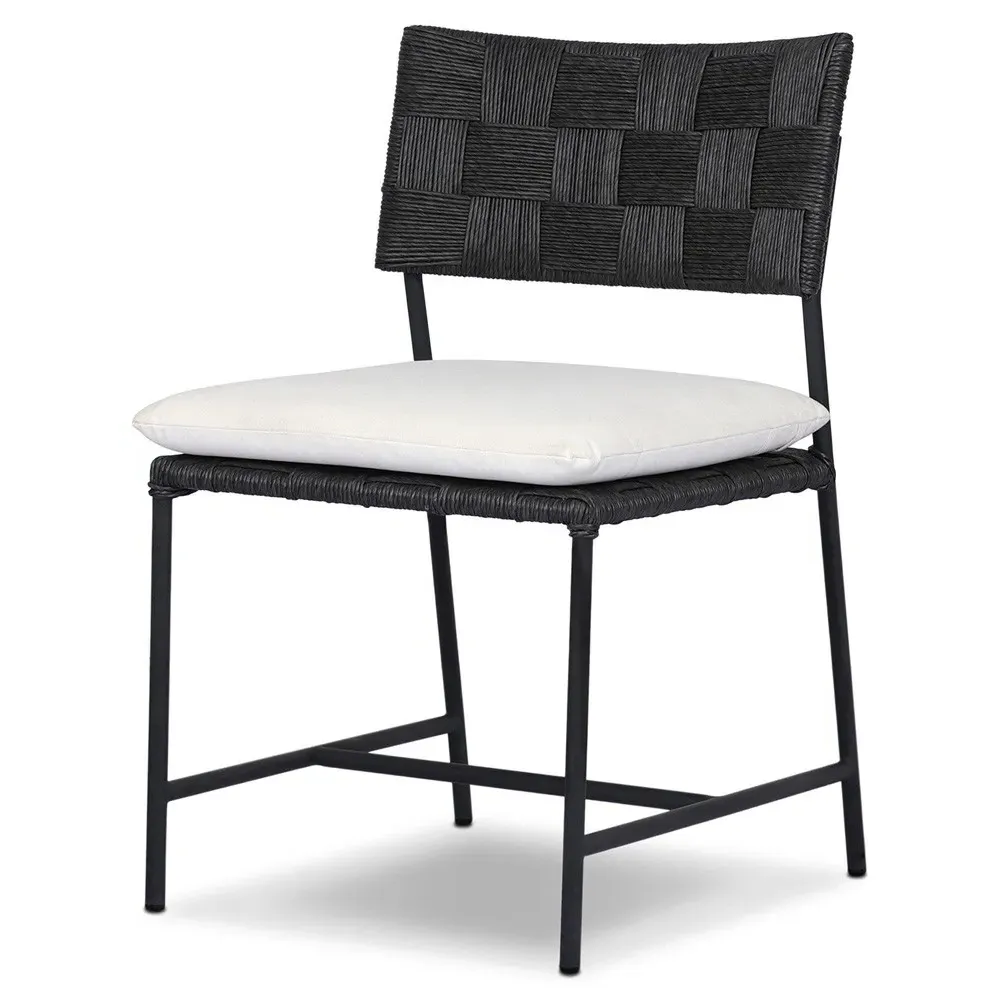 Lindsey Outdoor Dining Chair - Black, Steel