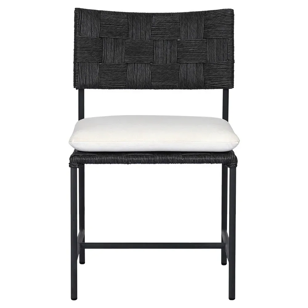 Lindsey Outdoor Dining Chair - Black, Steel image