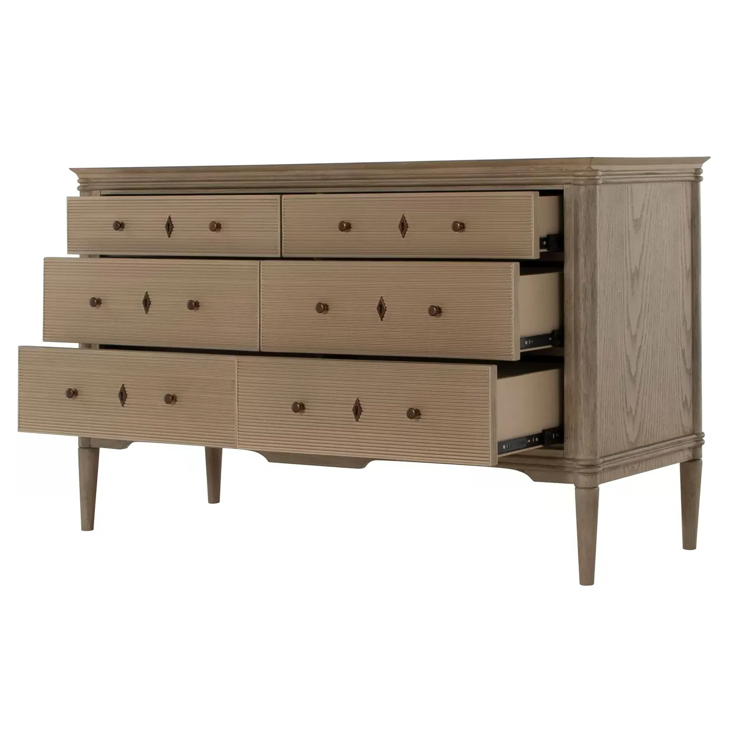 Linnea Double Dresser - Brown, Oak