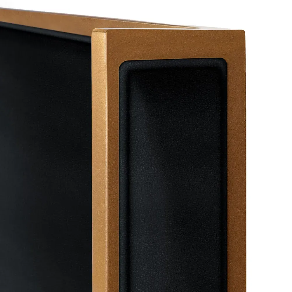 Linnea Queen Size Wingback Bed - Black, Iron