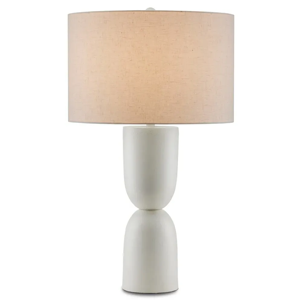 Linno Bedside Table Lamp - White, Cast Aluminum