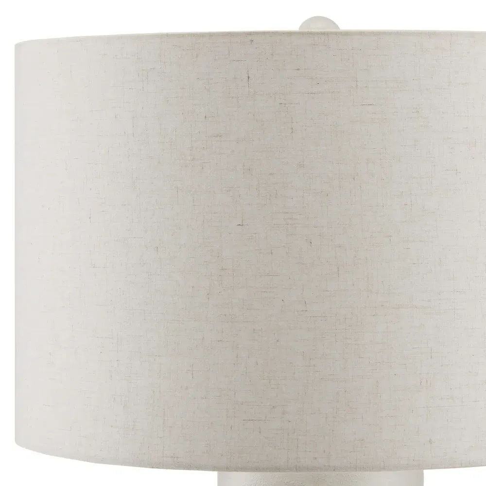 Linno Bedside Table Lamp - White, Cast Aluminum