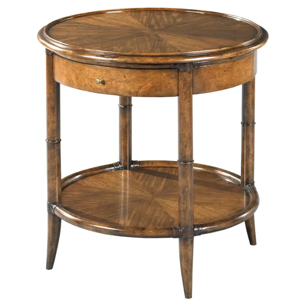 Linwood Round Side Table - Brown, Wood