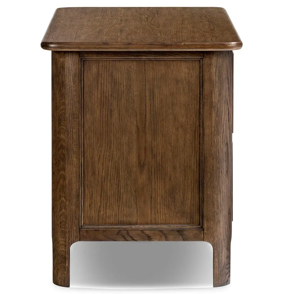 Lionel Wide Nightstand - Brown, Oak