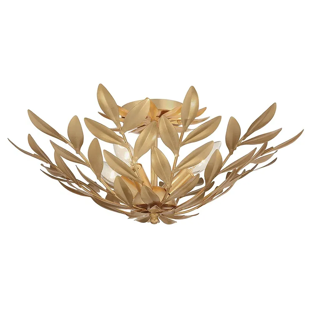 Liora 4 Light Semi Flush Mount - Antique Gold, Steel image