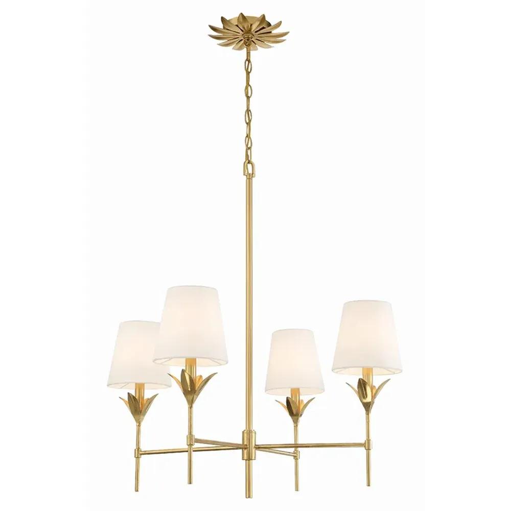 Liora Chandelier - Antique Gold, Steel