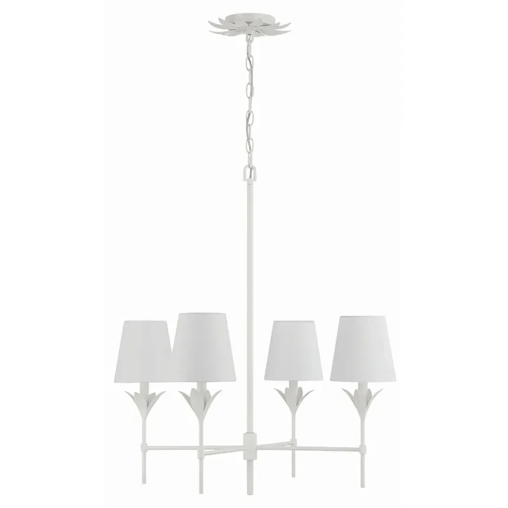 Liora Chandelier - Matte White, Steel