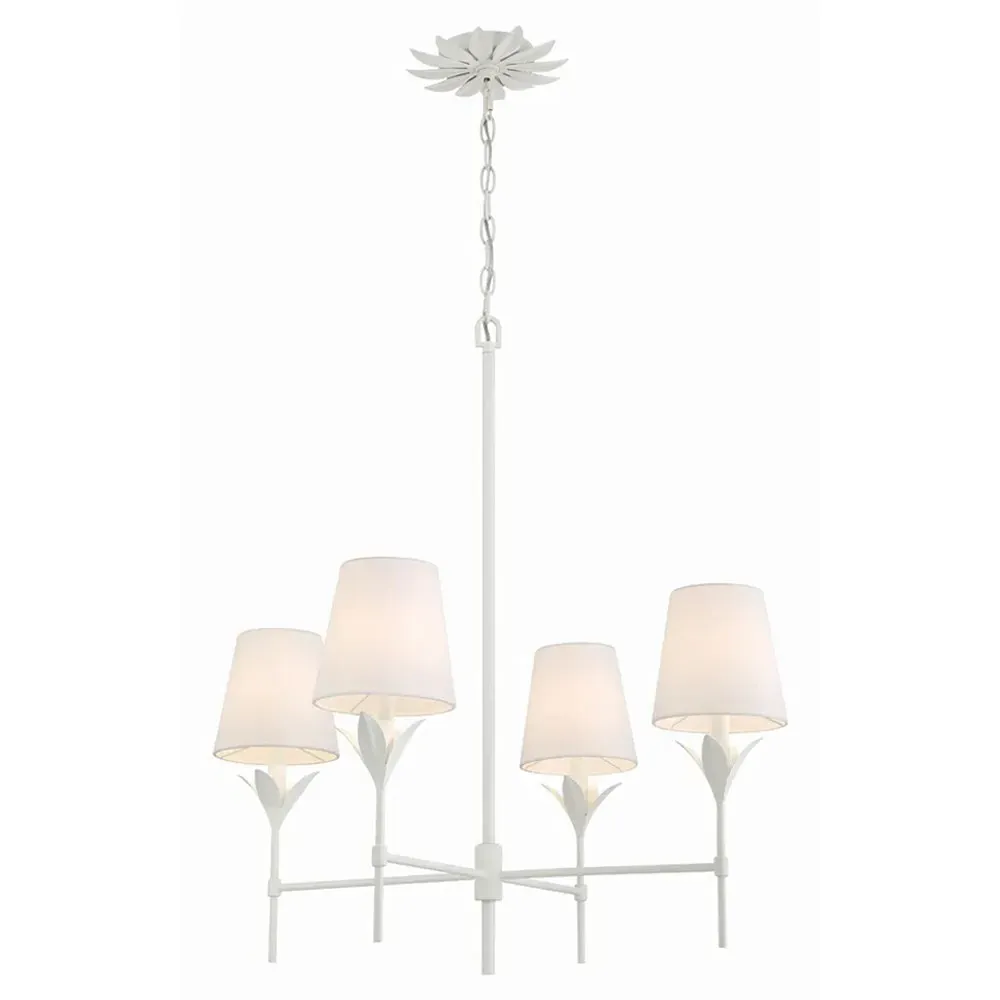 Liora Chandelier - Matte White, Steel