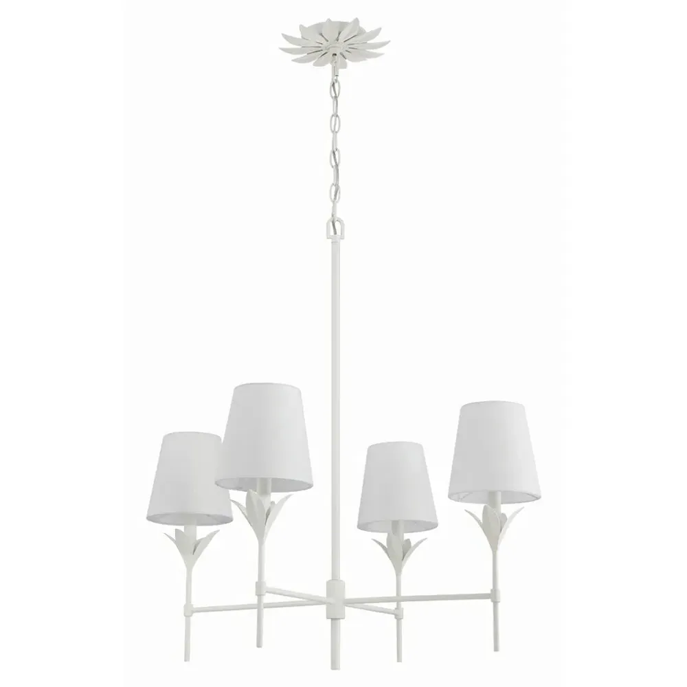 Liora Chandelier - Matte White, Steel