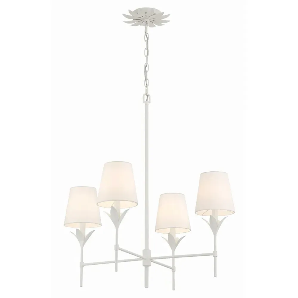 Liora Chandelier - Matte White, Steel
