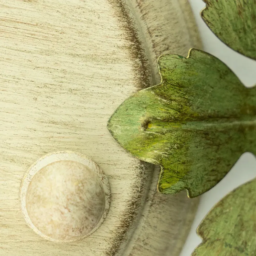 Liora Leaf Steel Chandelier - Champagne Green