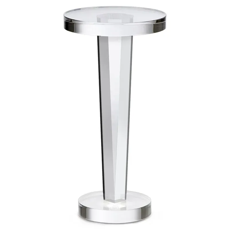 Liora Round Drink Table - Clear, Acrylic