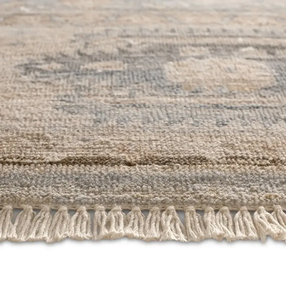 Liorae Ushak Hand Knotted Rug - Light Blue, Wool