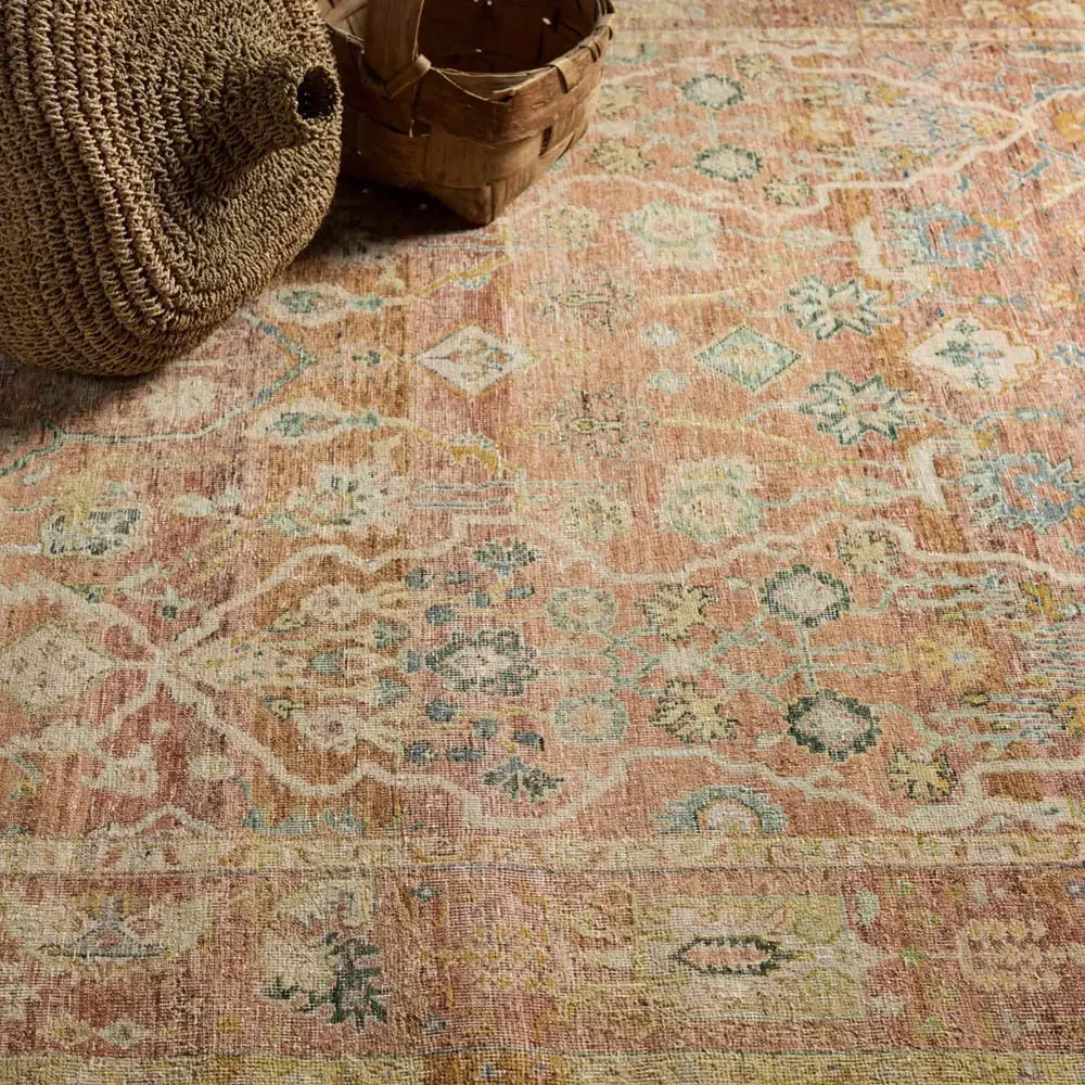 Liorae Ushak Hand Knotted Rug - Terracotta, Wool