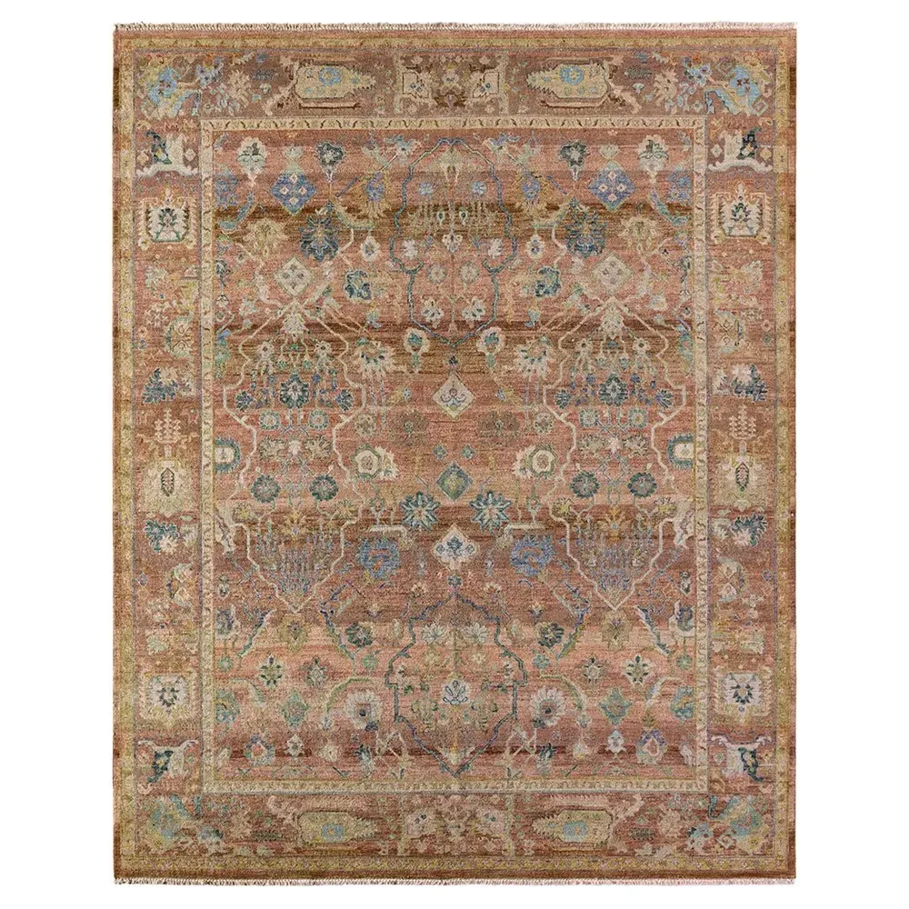 Liorae Ushak Hand Knotted Rug - Terracotta, Wool