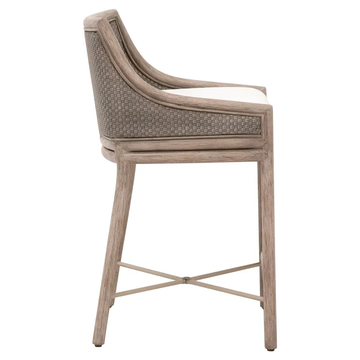 Lira Counter Stool - Grey, Mahogany