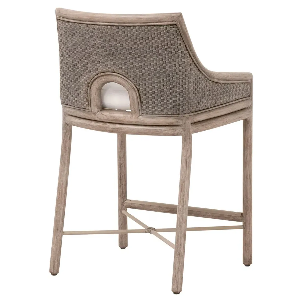 Lira Counter Stool - Grey, Mahogany