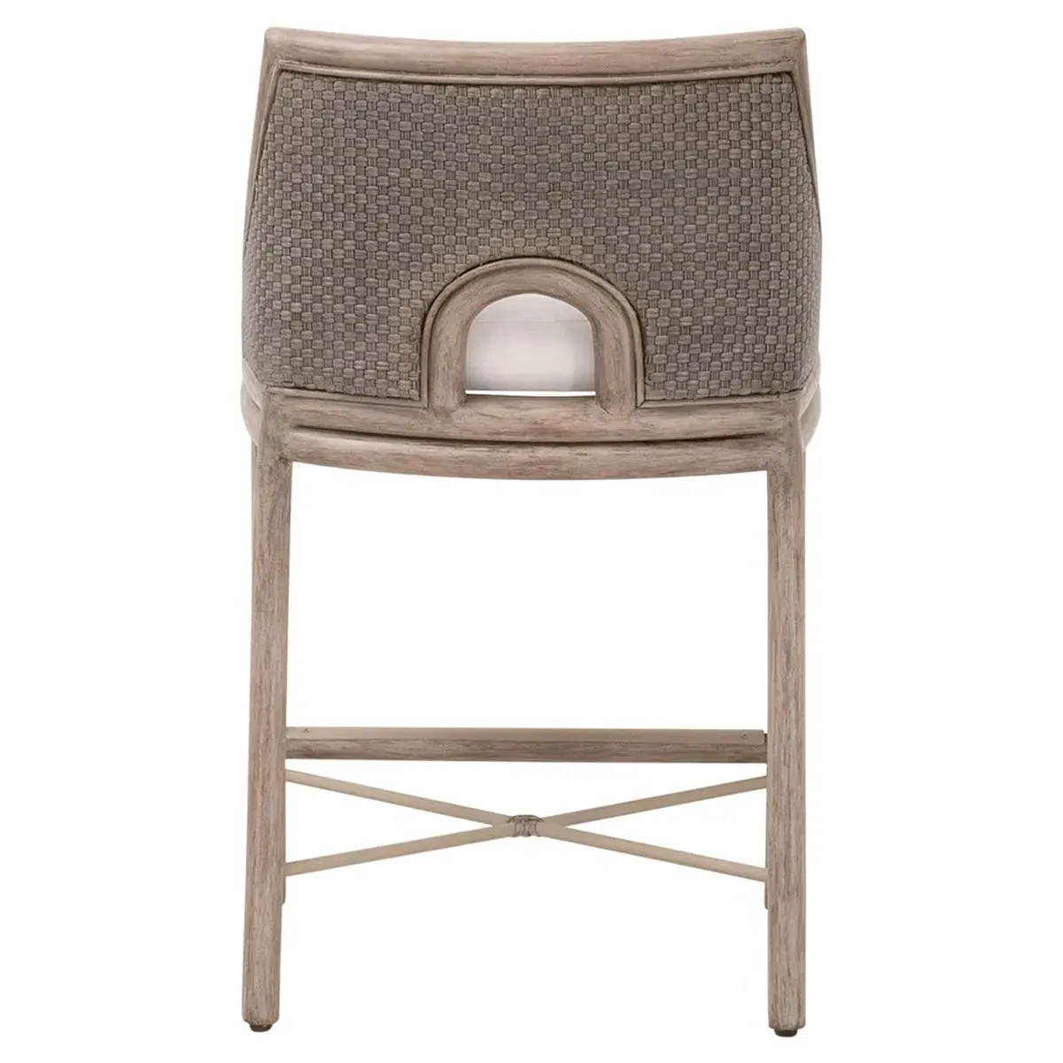 Lira Counter Stool - Grey, Mahogany