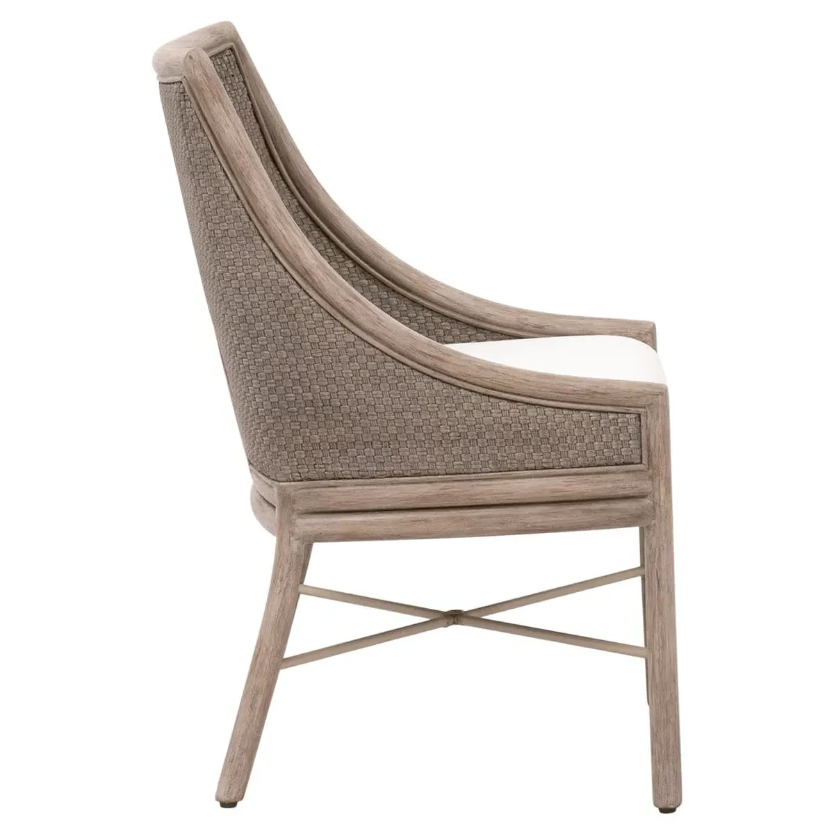 Lira Dining Chair Set of 2 - Grey, Mahogany