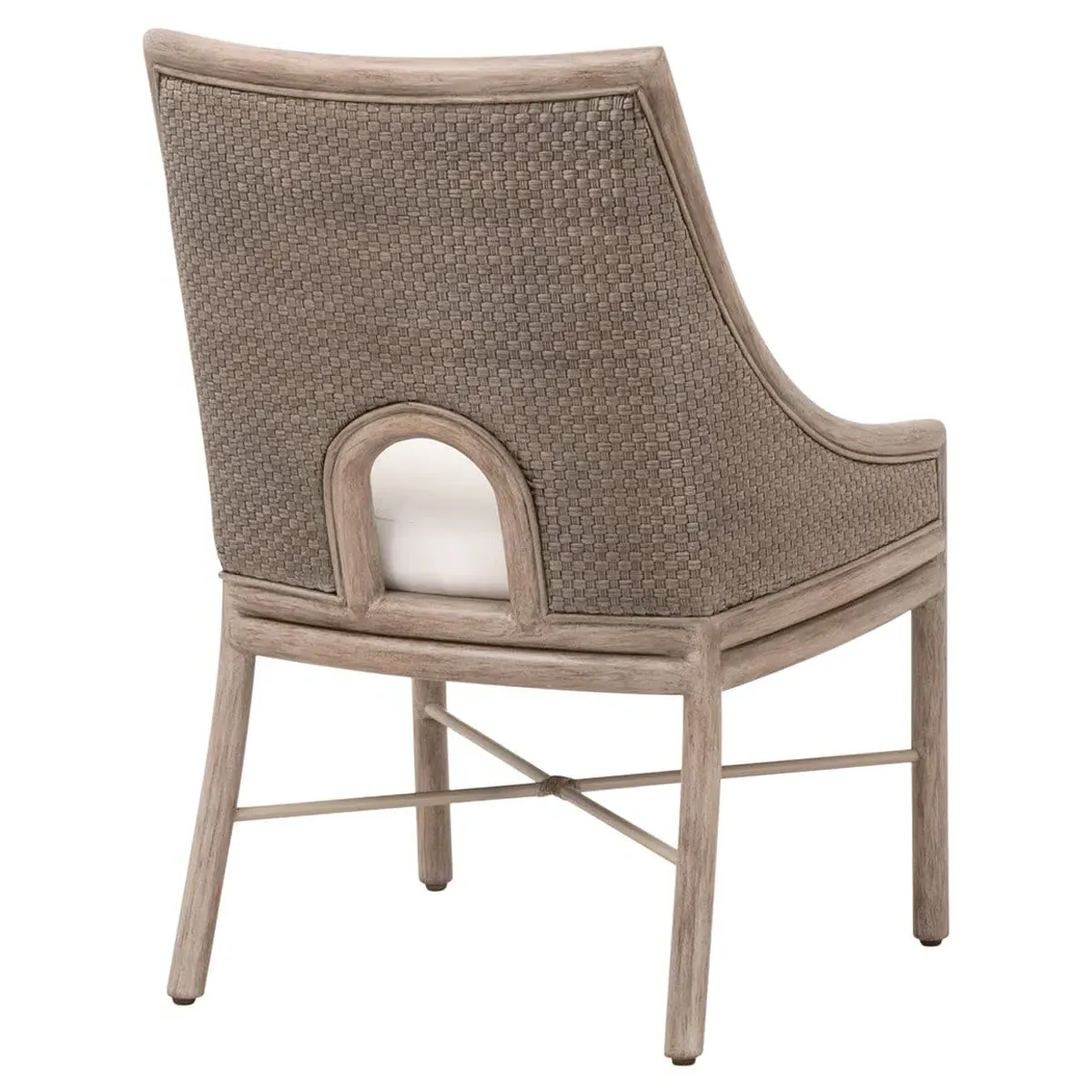 Lira Dining Chair Set of 2 - Grey, Mahogany