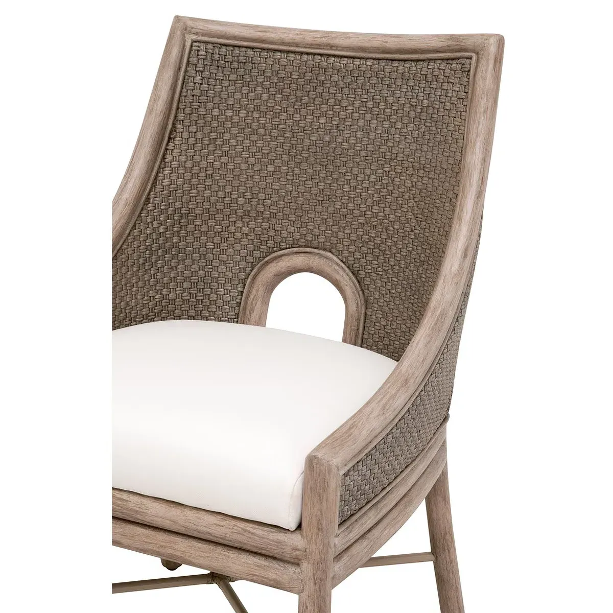 Lira Dining Chair Set of 2 - Grey, Mahogany