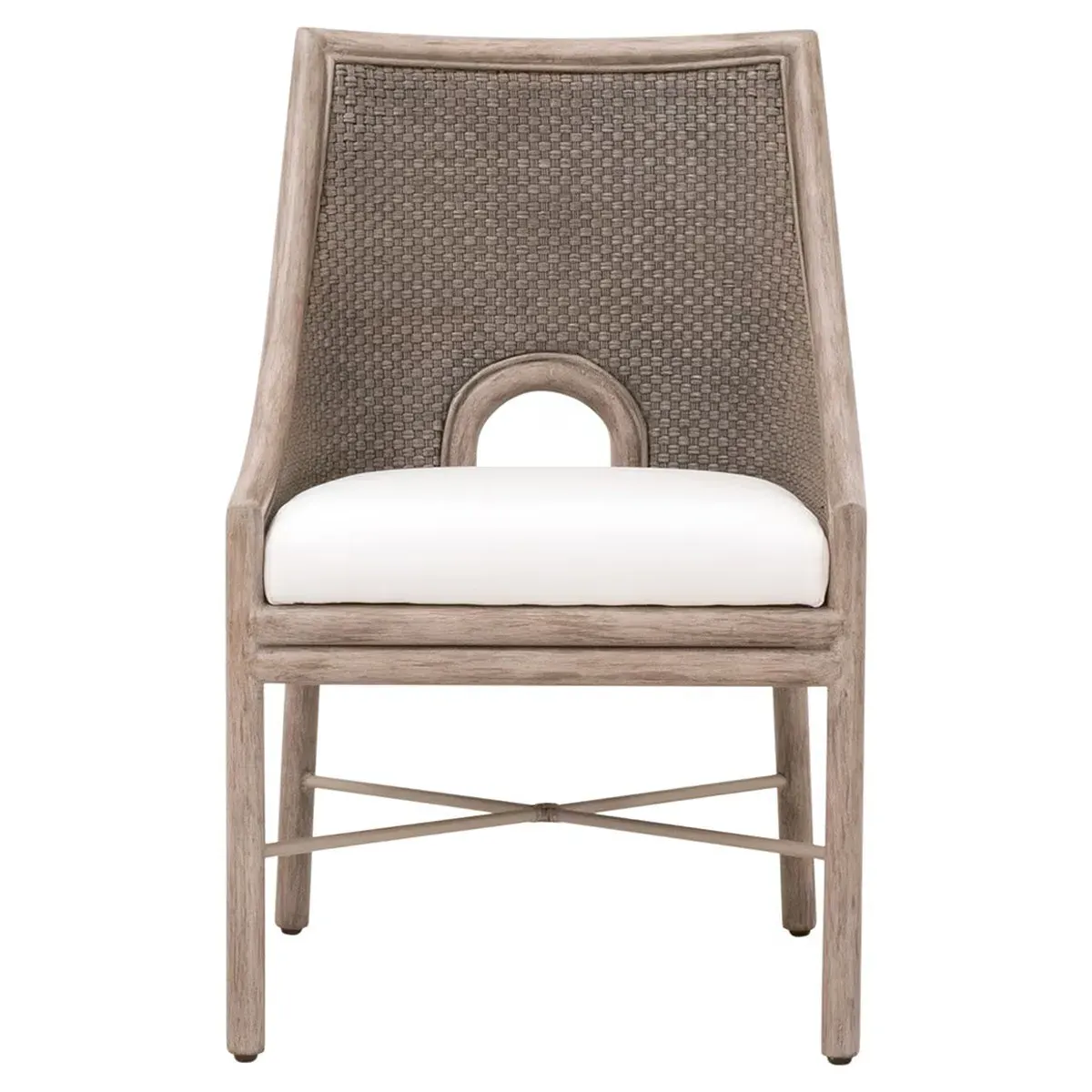 Lira Dining Chair Set of 2 - Grey, Mahogany