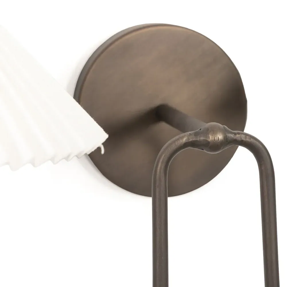 Lisette Double Armed Sconce - Bronze, Iron