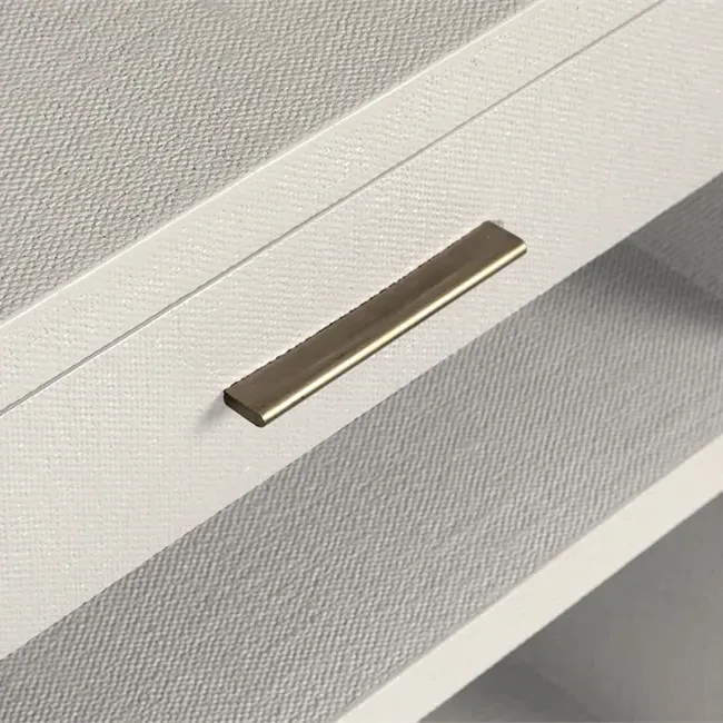 Livia Large Nightstand with Storage - Beige, Linen