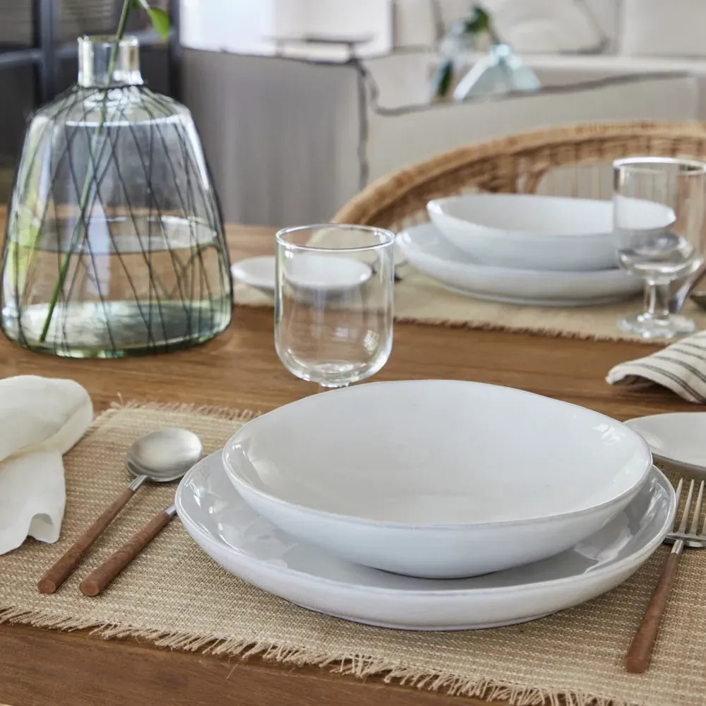 Livia Pasta Bowl Set of 4 - White, Stoneware