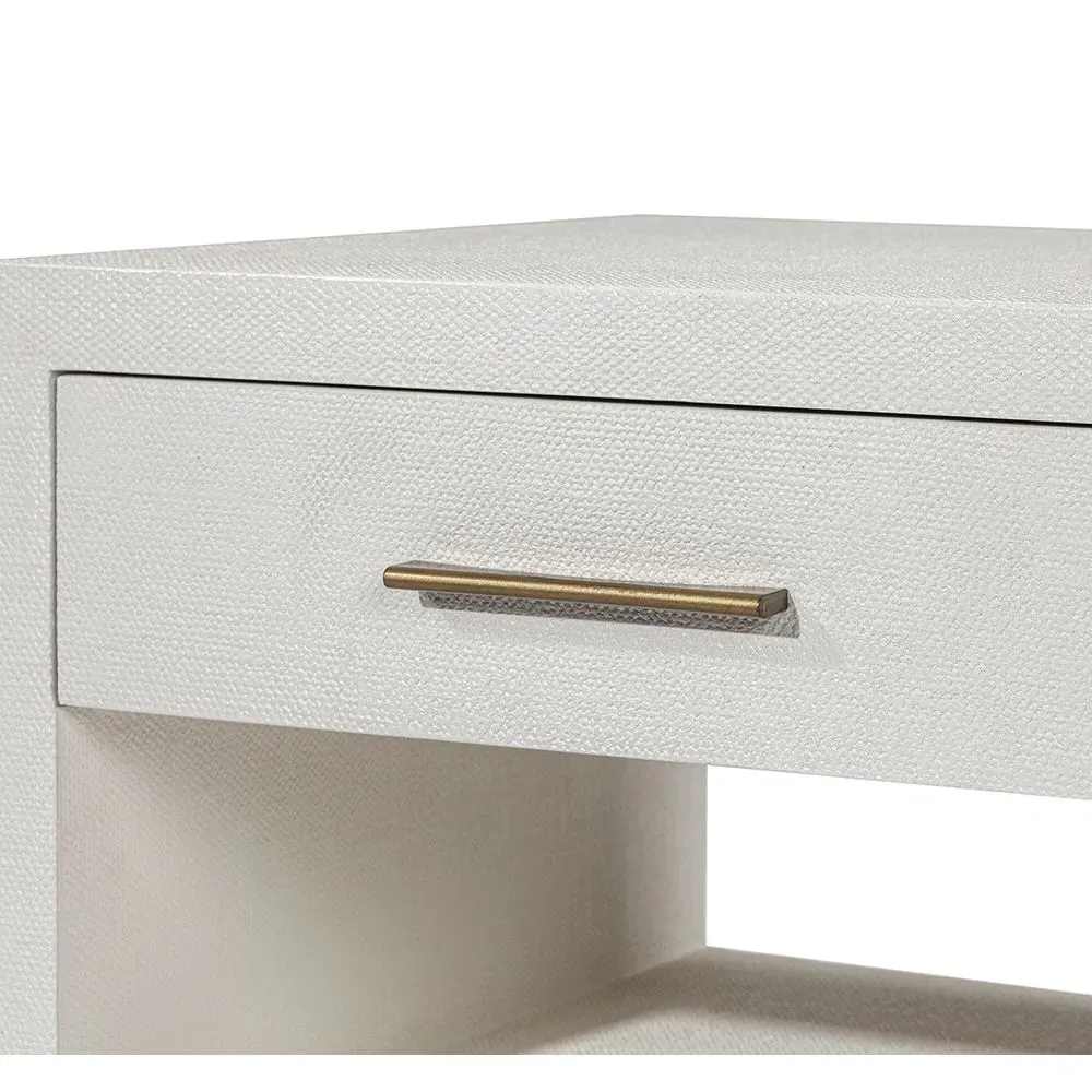 Livia Small Nightstand - Natural White, Wood