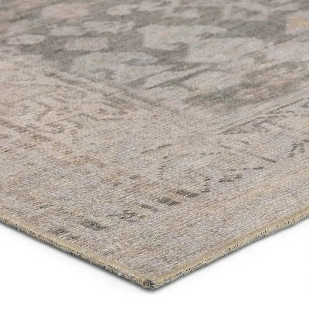 Liya Ushak Patterned Rug - Grey, Polyester