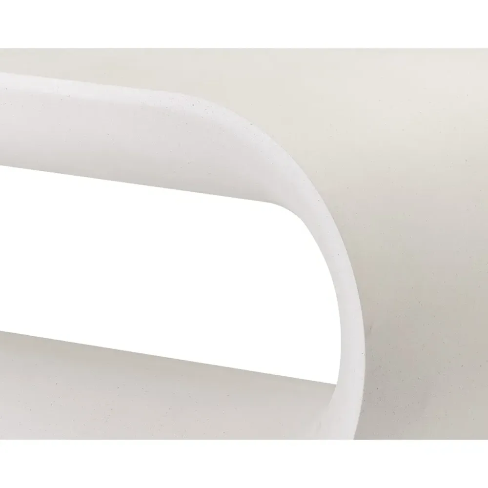 Liyana Outdoor Dining Bench - White, Concrete
