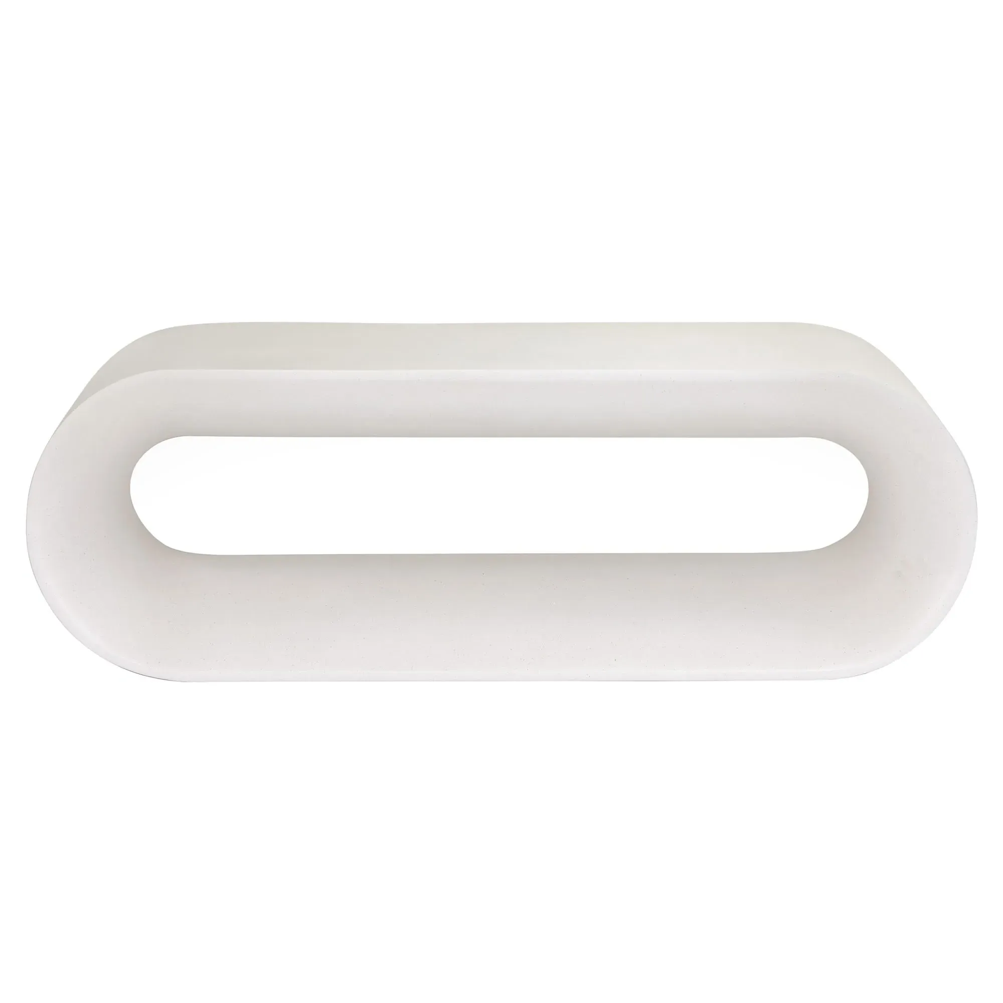 Liyana Outdoor Dining Bench - White, Concrete image