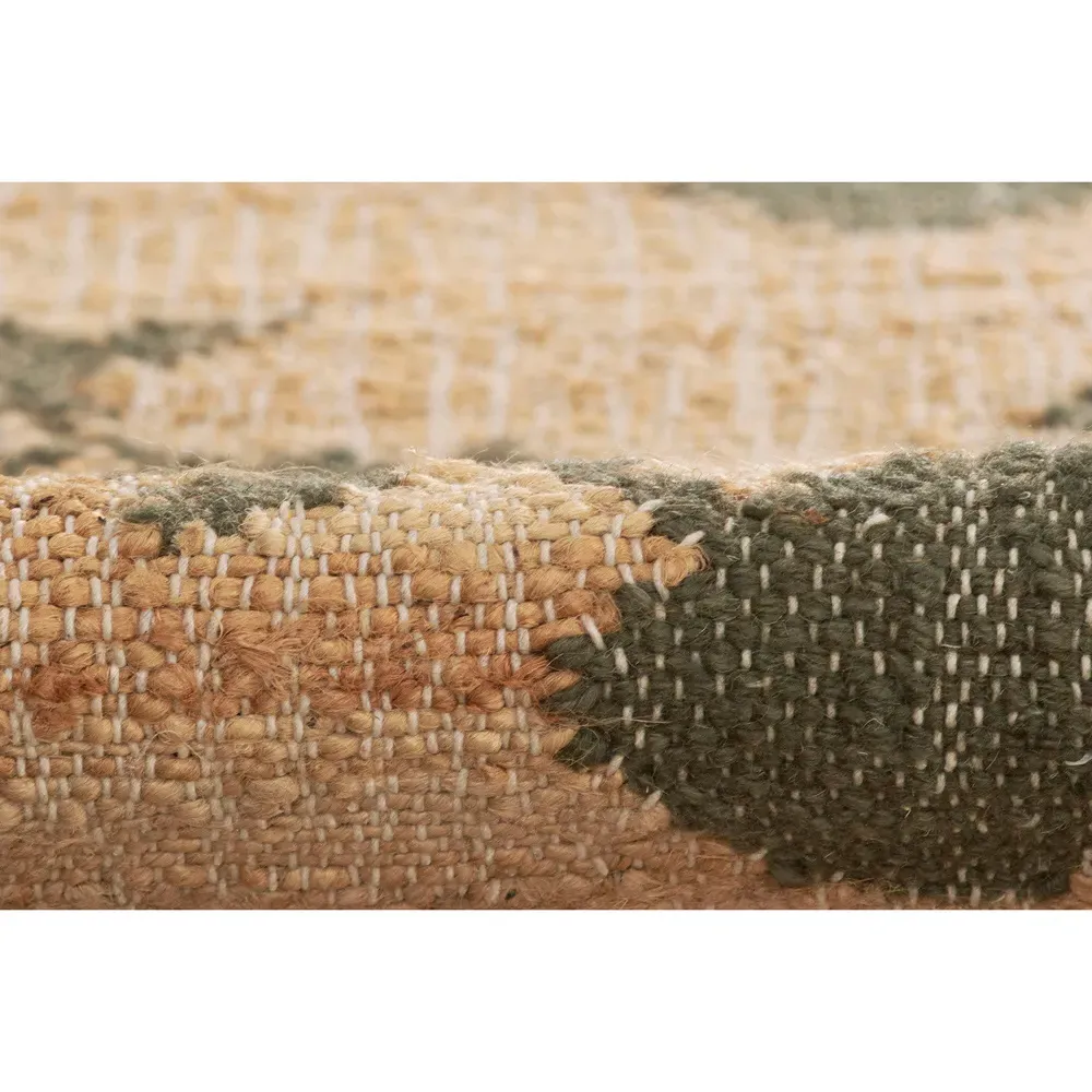 Lizbeth Floral Patterned Rug - Green, Blended Yarn